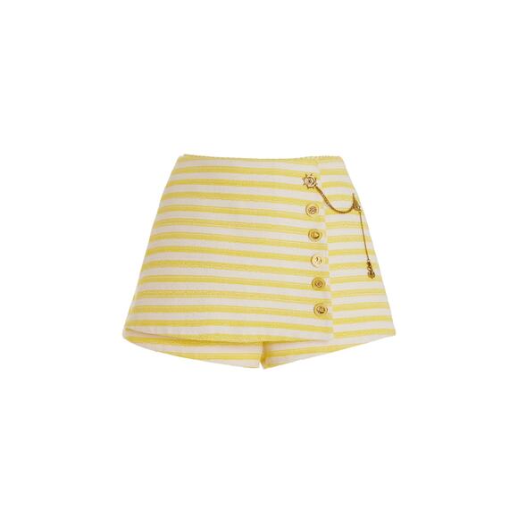 Zimmermann Dresses & Skirts - Zimmermann High Tide Yellow Cotton Nautical Cotton-Blend Skort Size 0